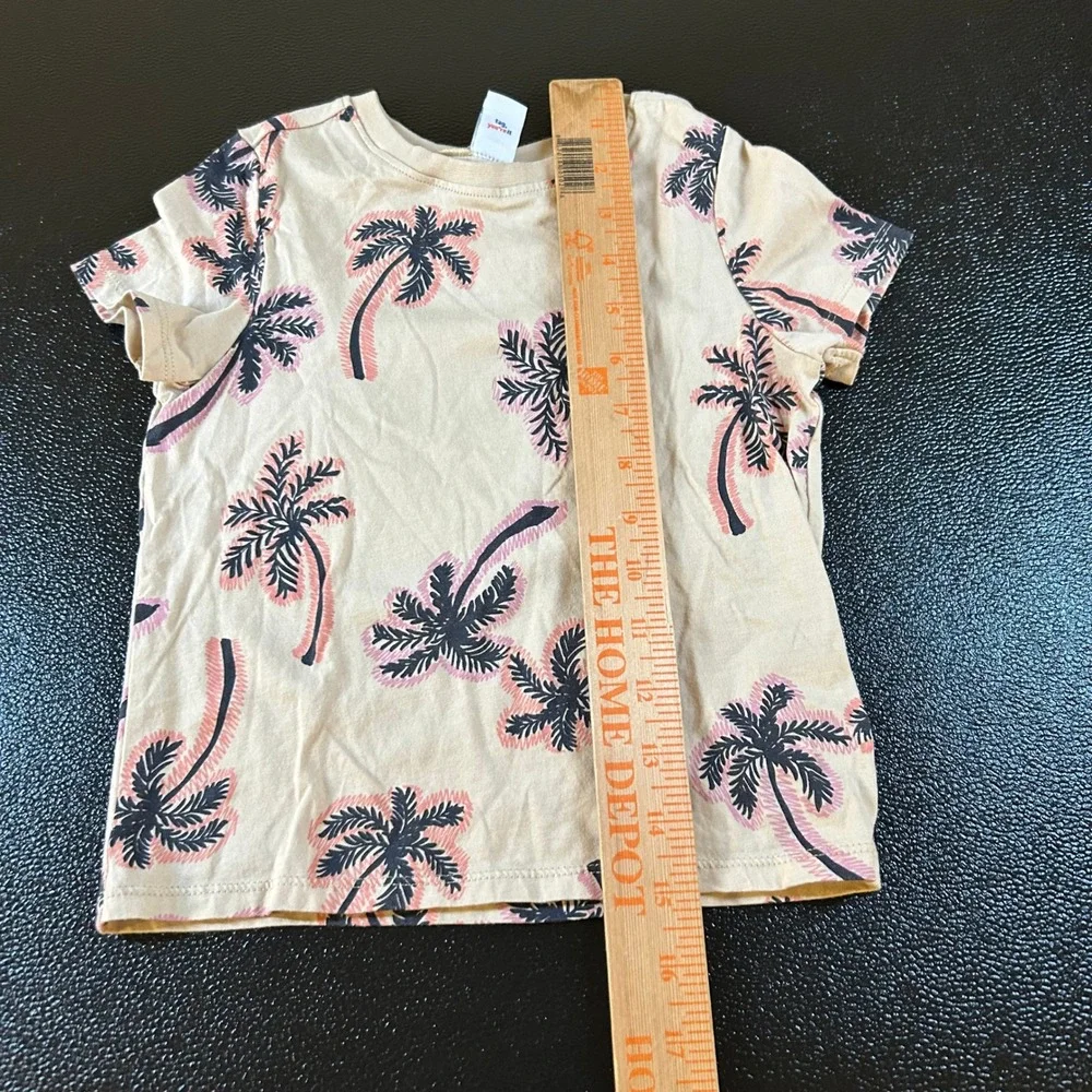 Old Navy Palm Tree T-Shirt Graphic Tee‎ Casual Top Beige Toddler size 3T